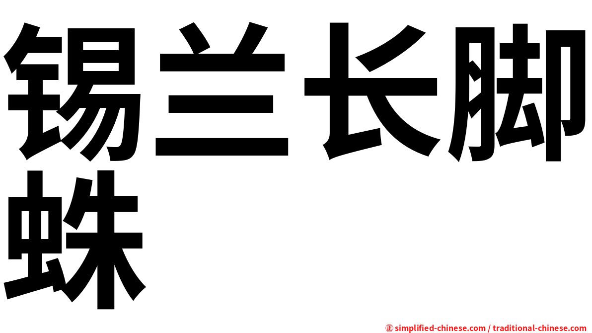 锡兰长脚蛛