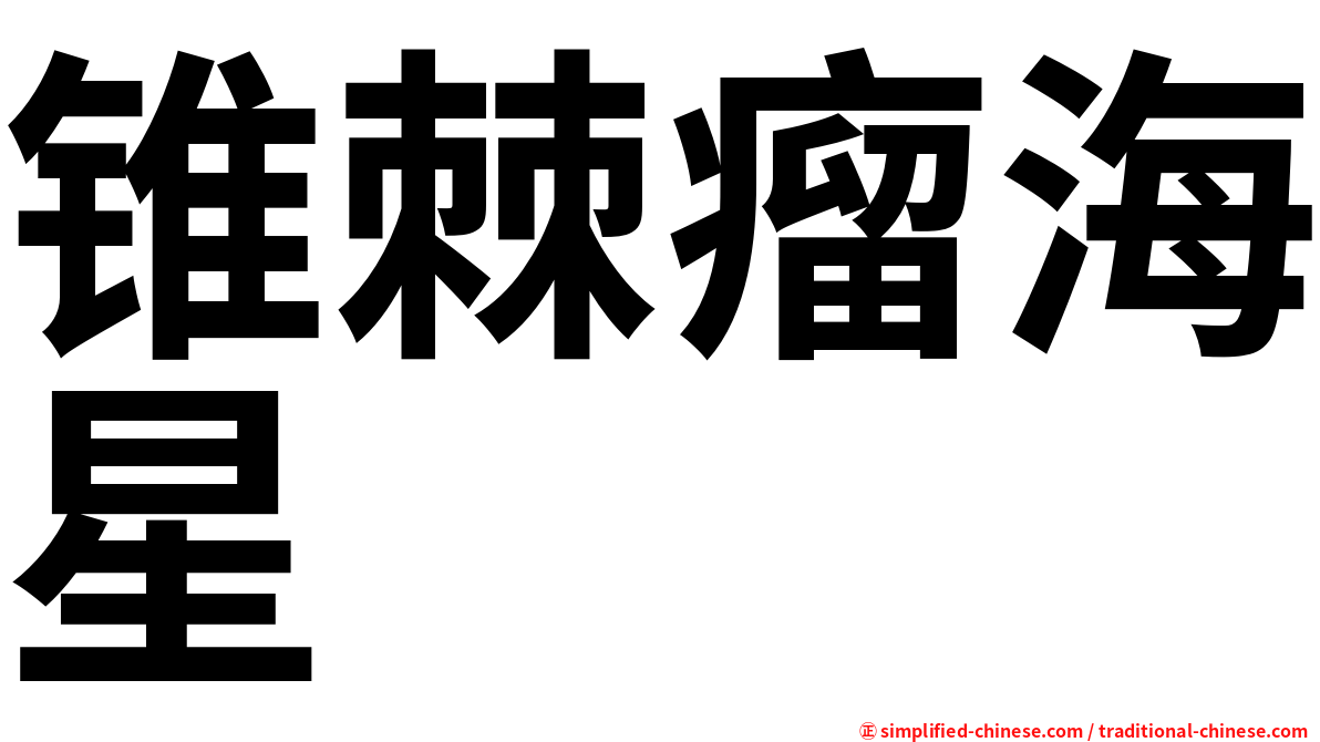 锥棘瘤海星