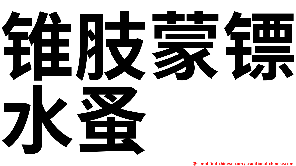 锥肢蒙镖水蚤