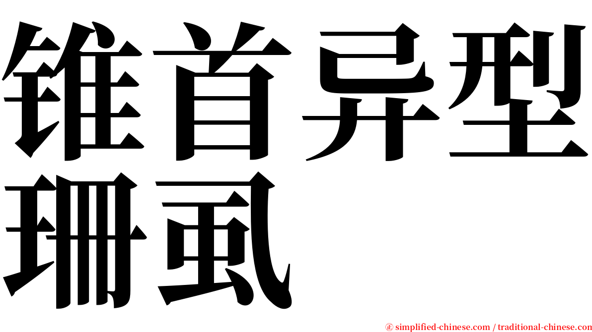 锥首异型珊虱 serif font