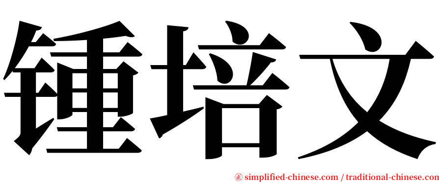 锺培文 serif font