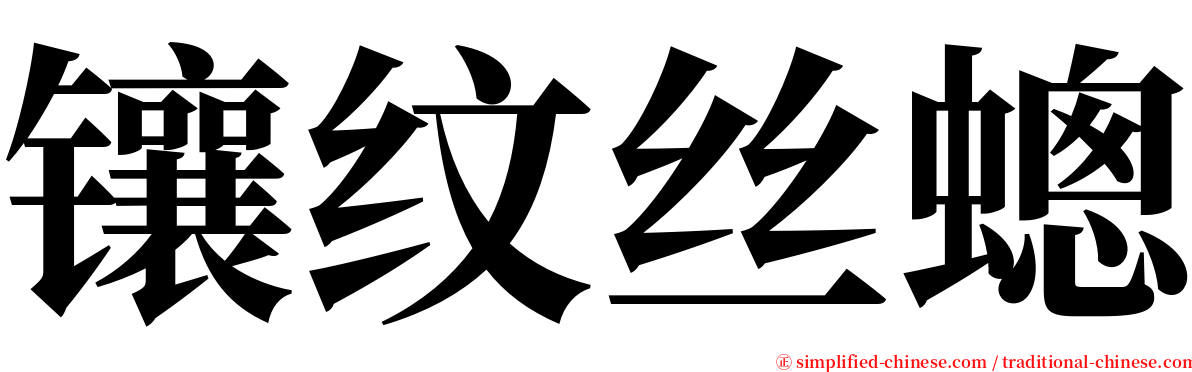 镶纹丝蟌 serif font