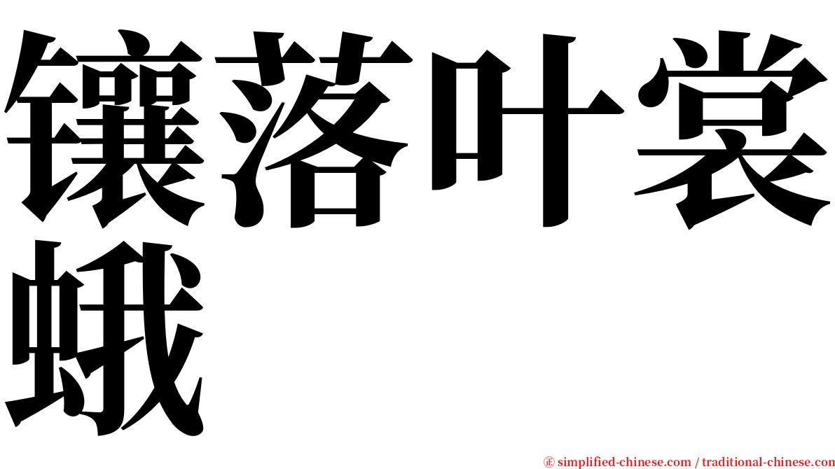 镶落叶裳蛾 serif font