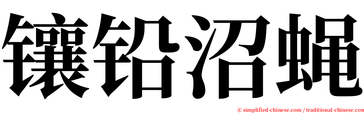 镶铅沼蝇 serif font
