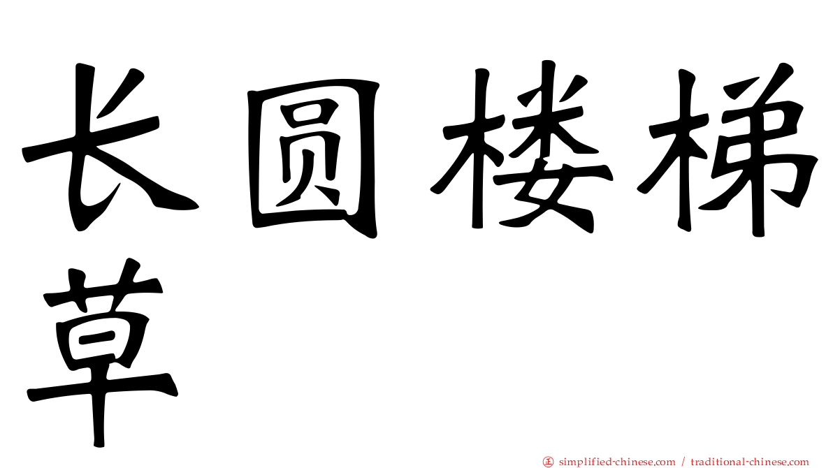 长圆楼梯草