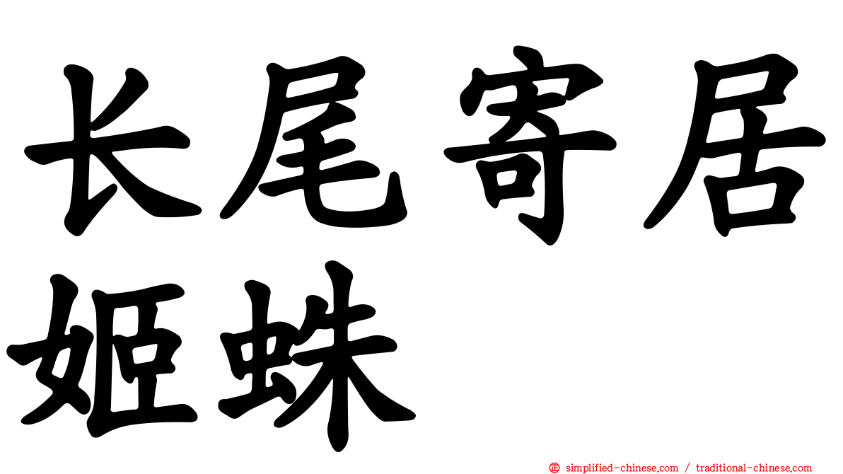 长尾寄居姬蛛