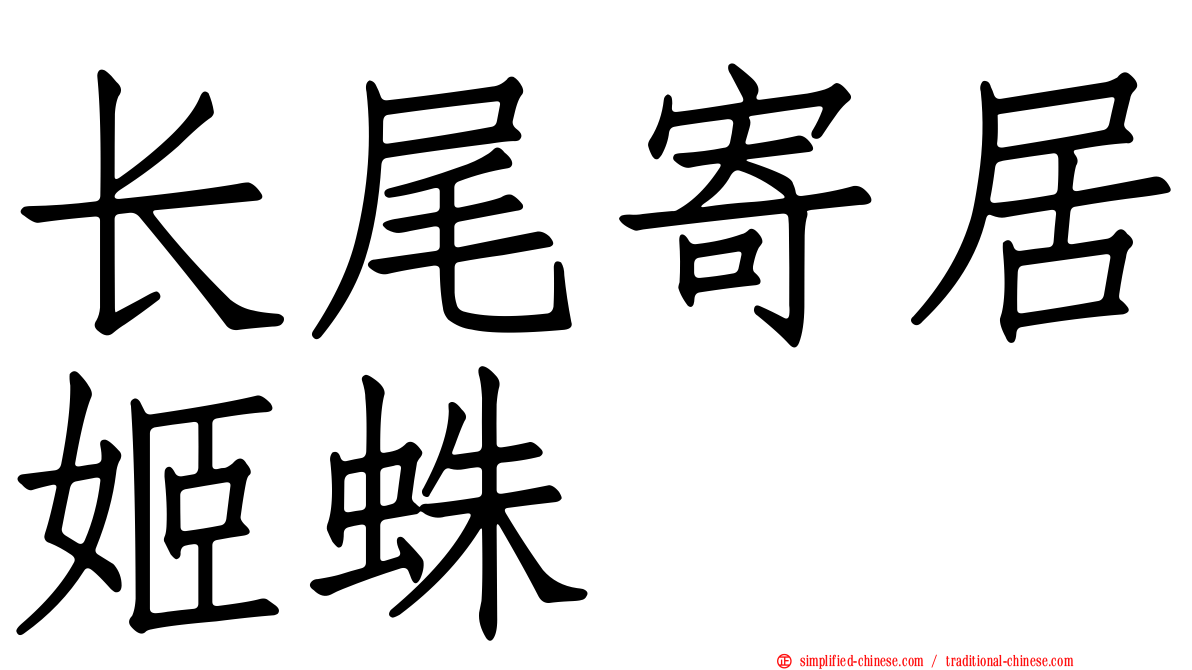 长尾寄居姬蛛