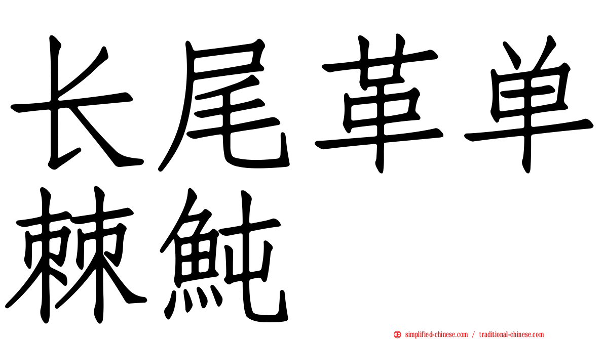 长尾革单棘鲀