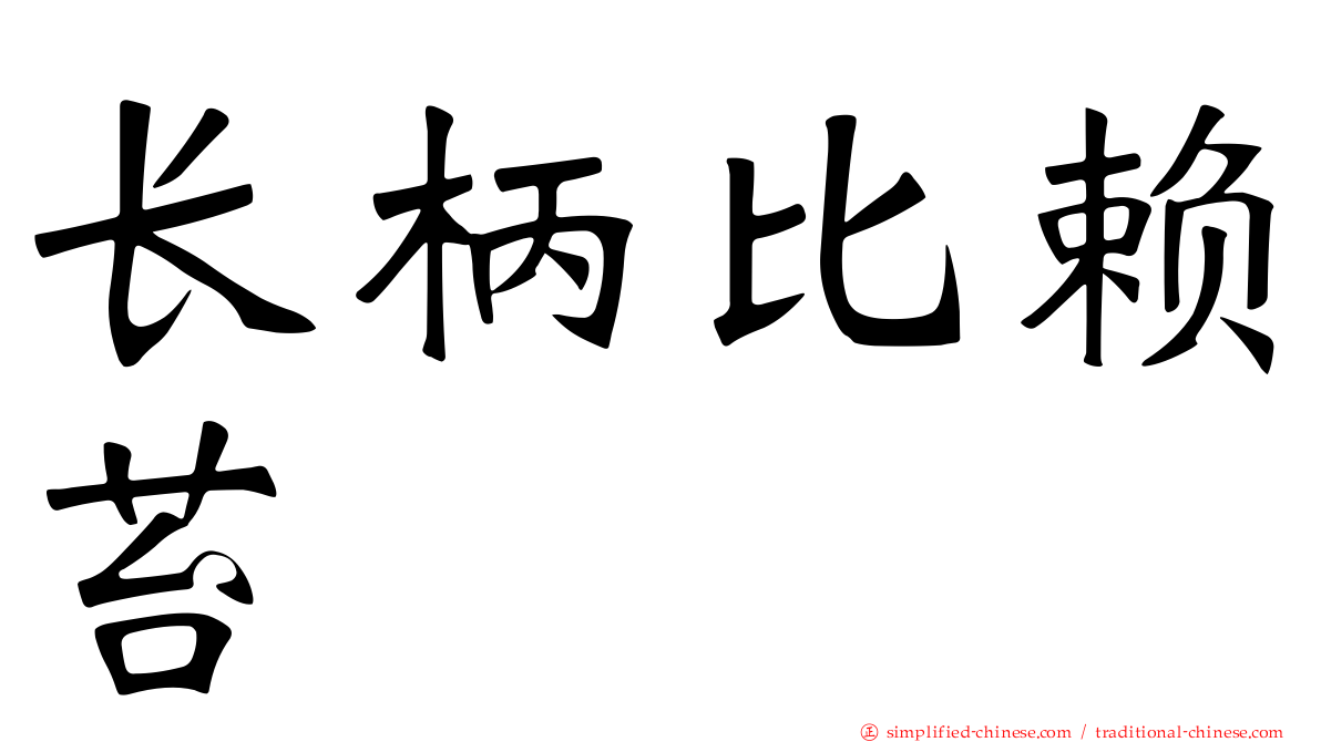 长柄比赖苔