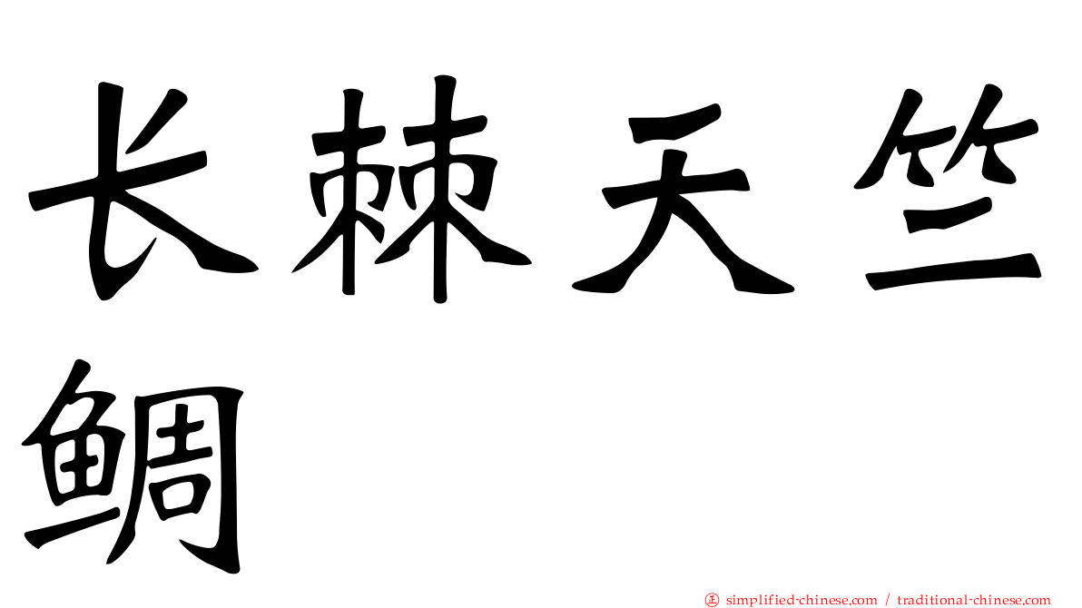 长棘天竺鲷