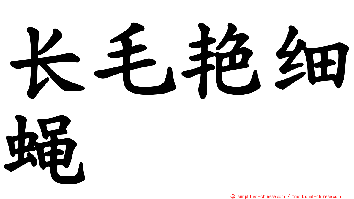 长毛艳细蝇