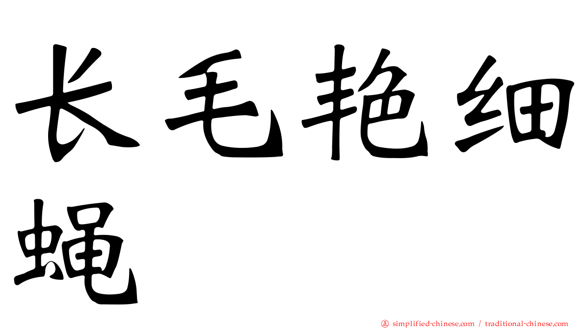 长毛艳细蝇
