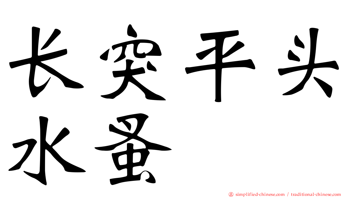 长突平头水蚤