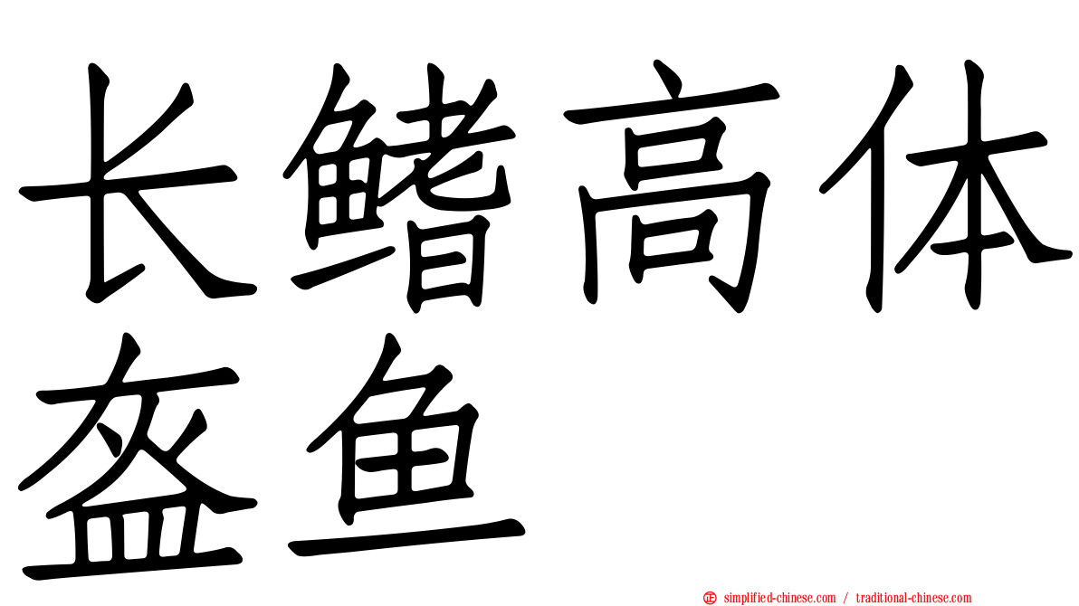长鳍高体盔鱼