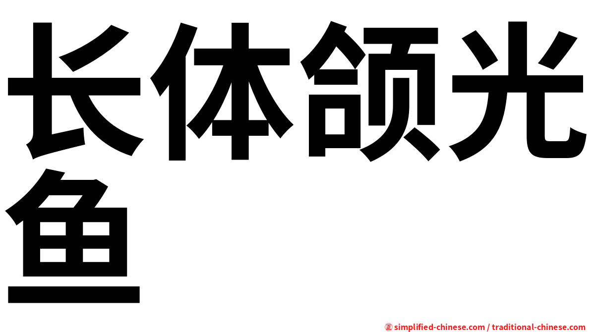 长体颌光鱼
