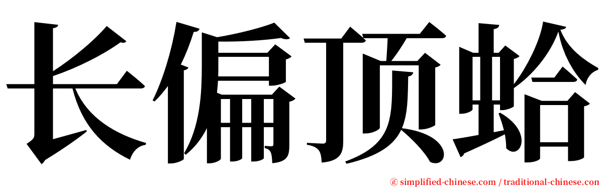 长偏顶蛤 serif font