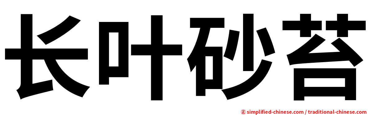 长叶砂苔