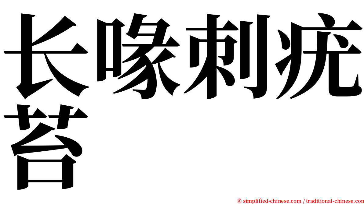 长喙刺疣苔 serif font
