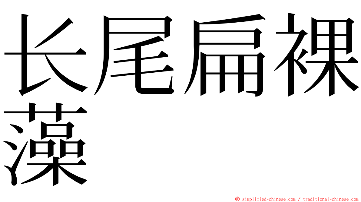 长尾扁裸藻 ming font