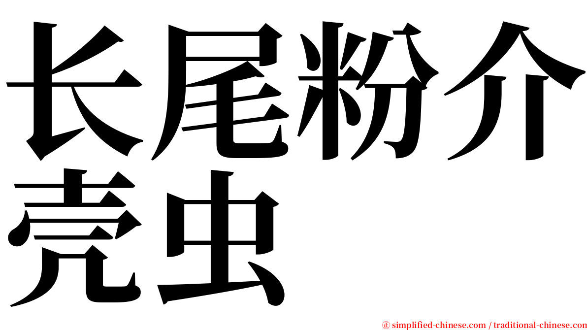 长尾粉介壳虫 serif font