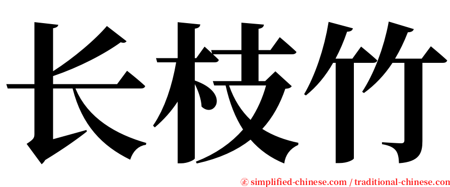 长枝竹 serif font