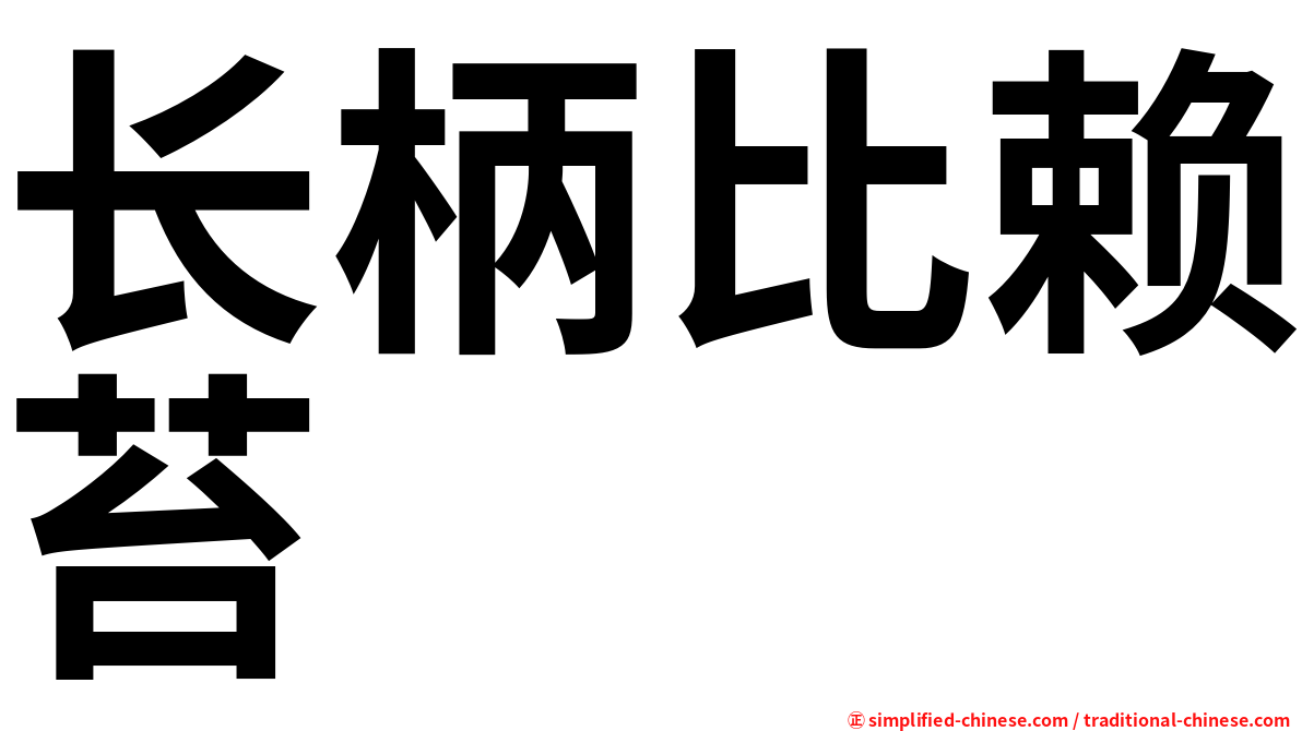 长柄比赖苔