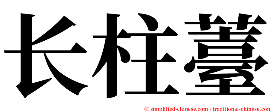 长柱薹 serif font