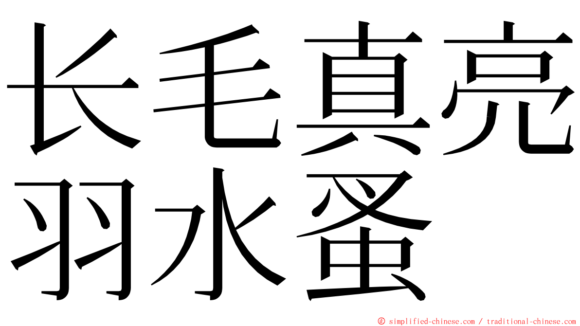 长毛真亮羽水蚤 ming font
