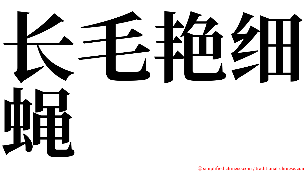 长毛艳细蝇 serif font