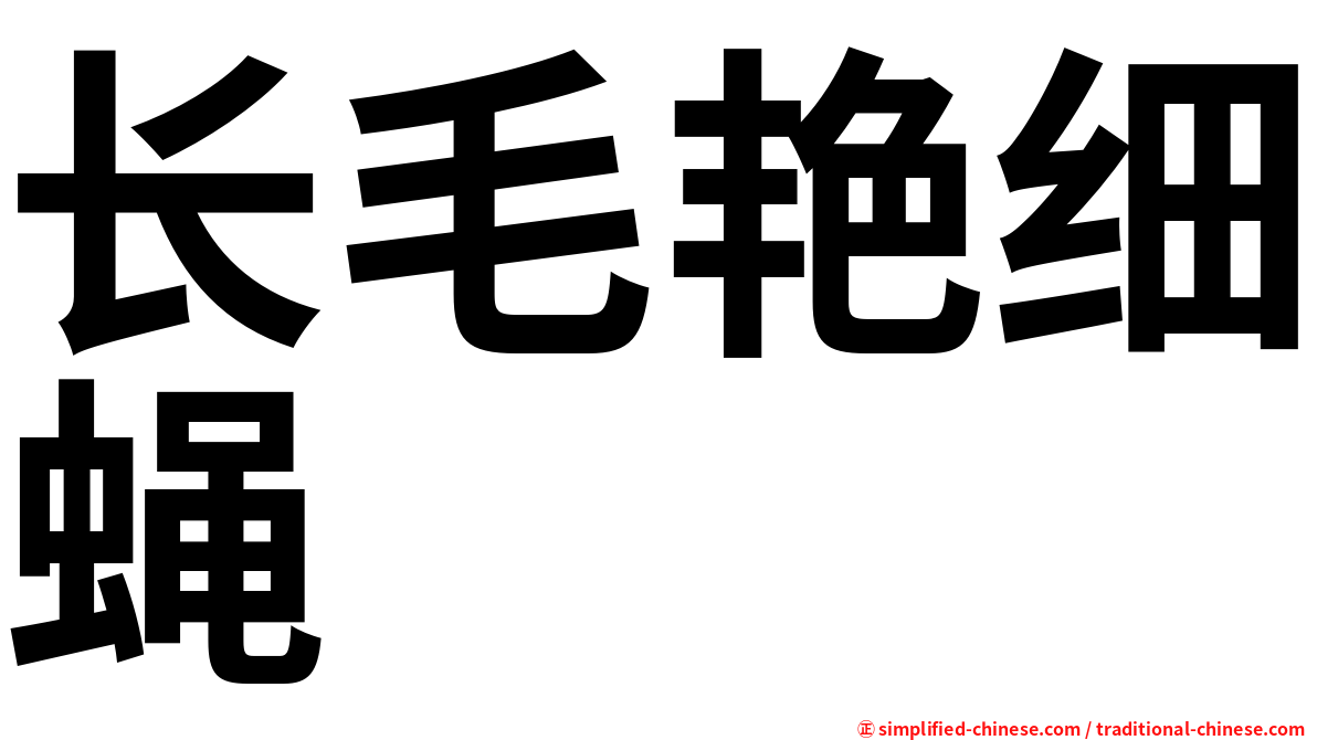 长毛艳细蝇