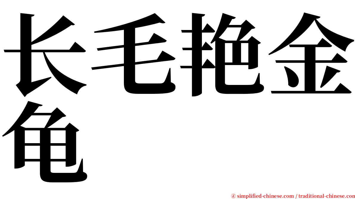 长毛艳金龟 serif font