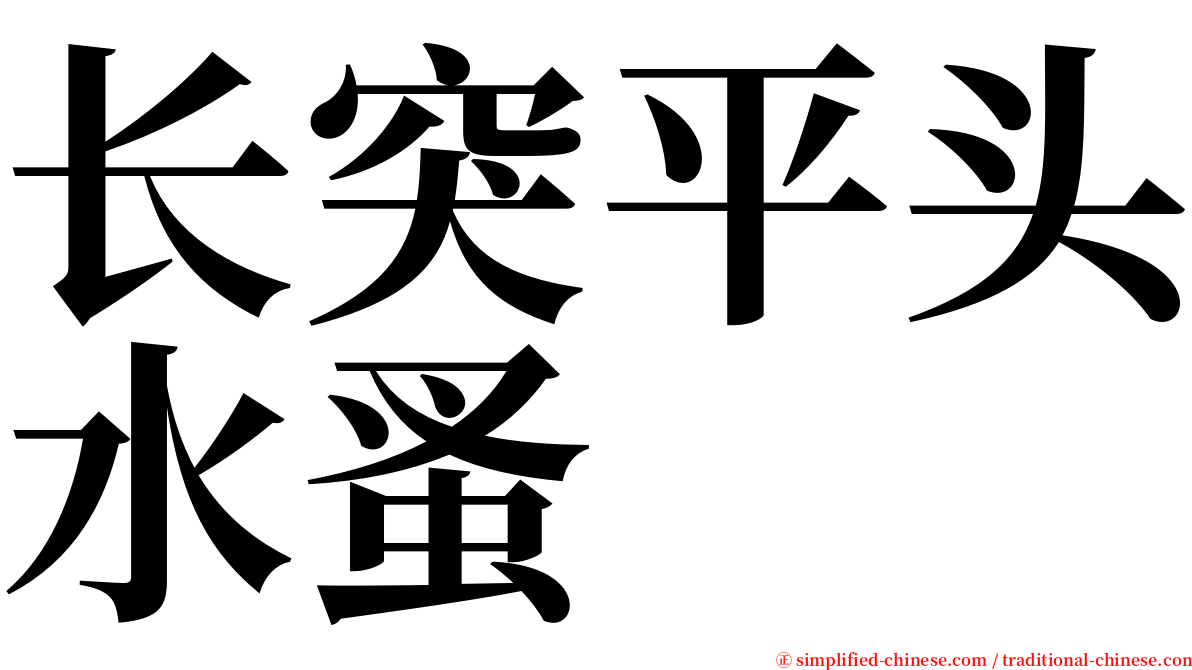 长突平头水蚤 serif font