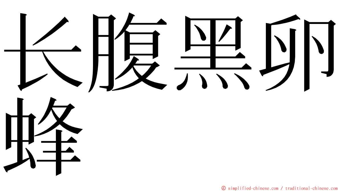 长腹黑卵蜂 ming font