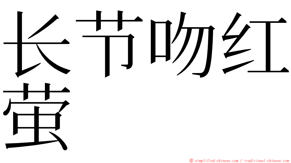 长节吻红萤 ming font