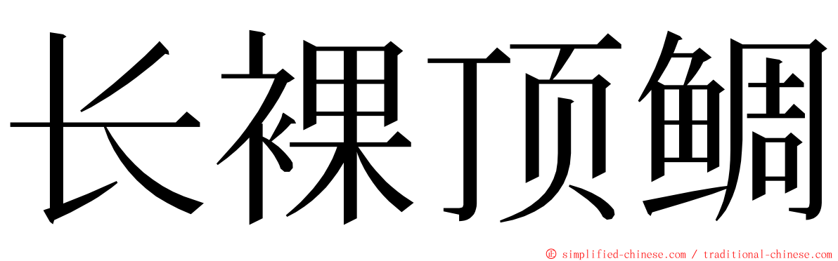 长裸顶鲷 ming font