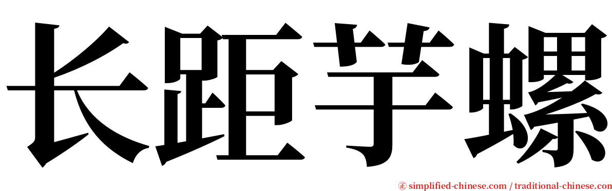 长距芋螺 serif font