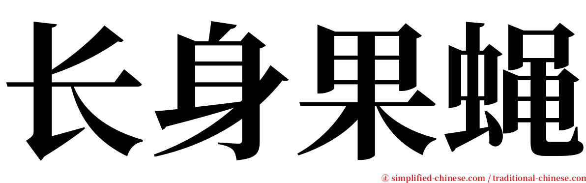 长身果蝇 serif font
