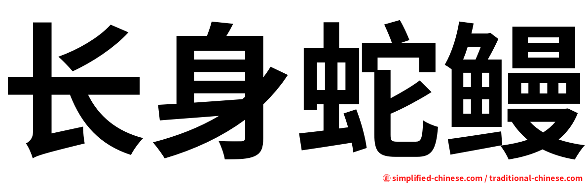 长身蛇鳗