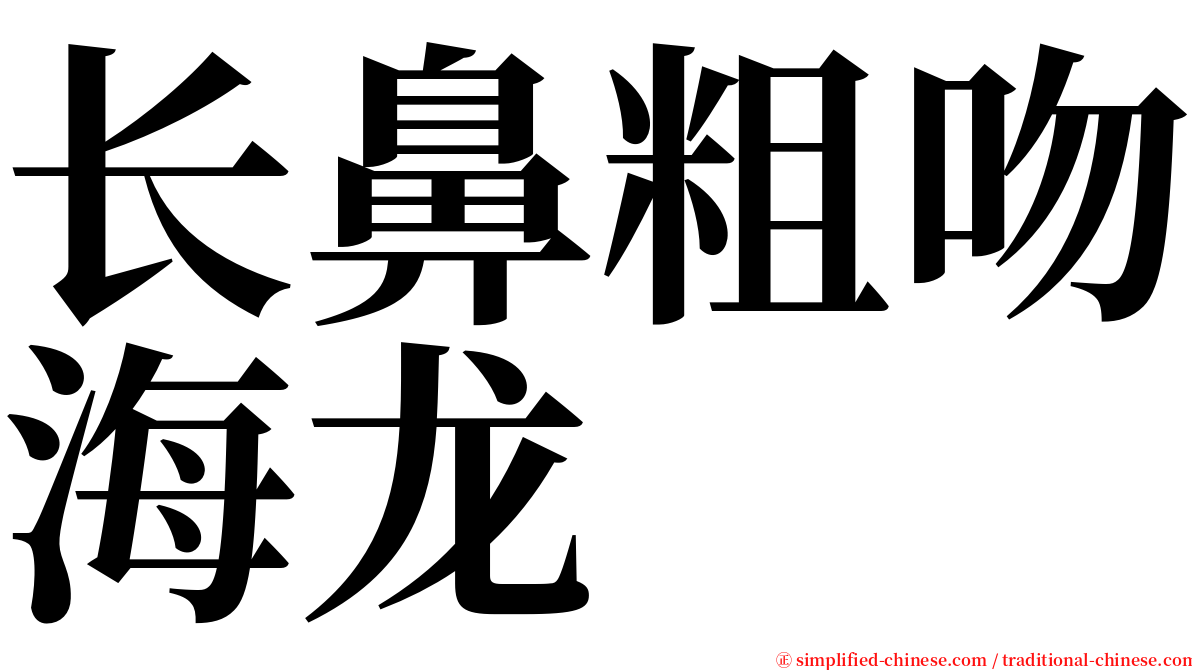 长鼻粗吻海龙 serif font