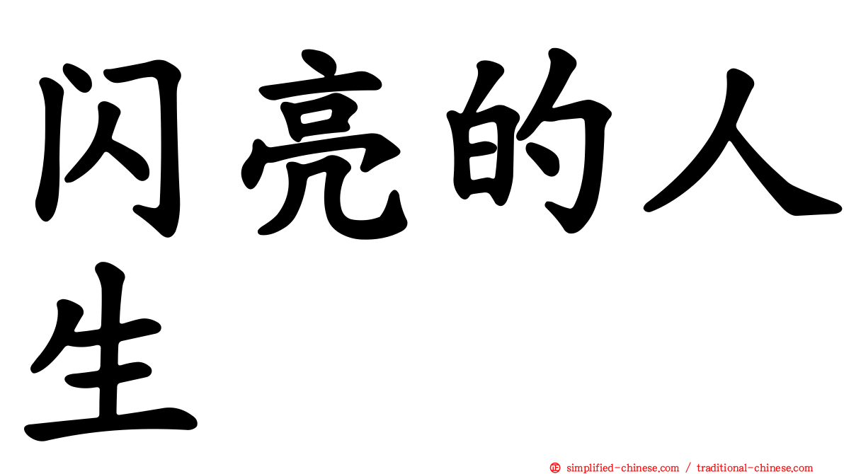 闪亮的人生
