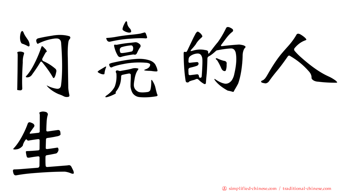闪亮的人生