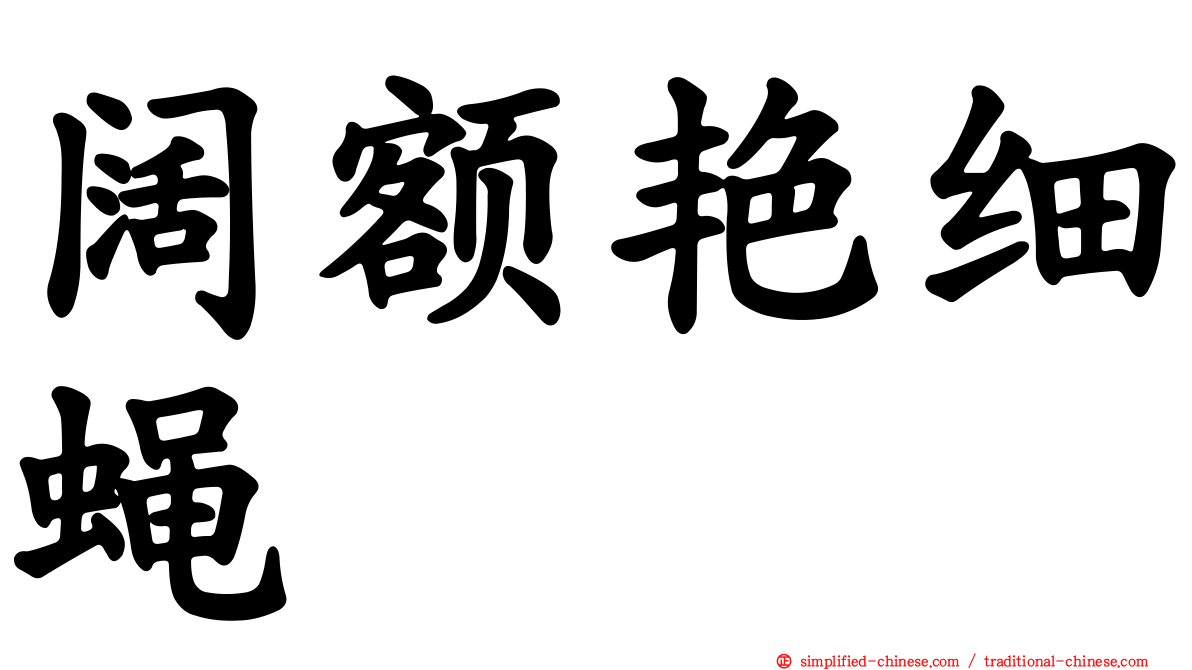 阔额艳细蝇
