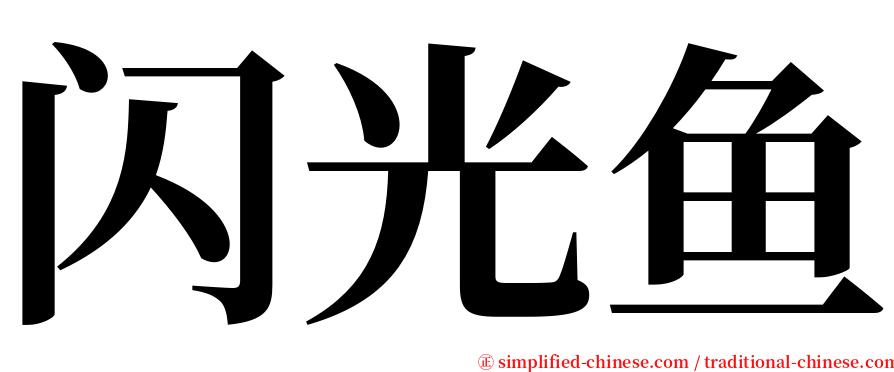 闪光鱼 serif font