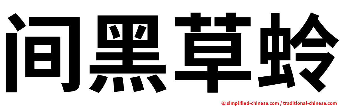间黑草蛉
