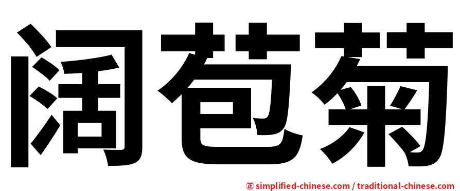 阔苞菊
