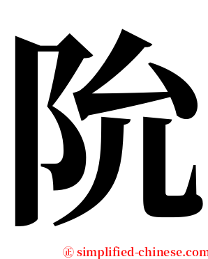 阭 serif font