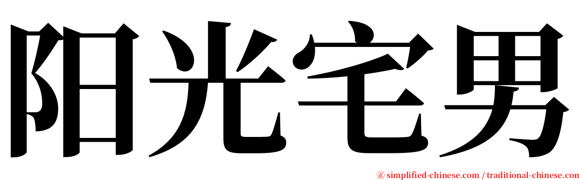 阳光宅男 serif font