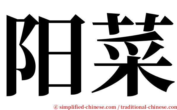 阳菜 serif font