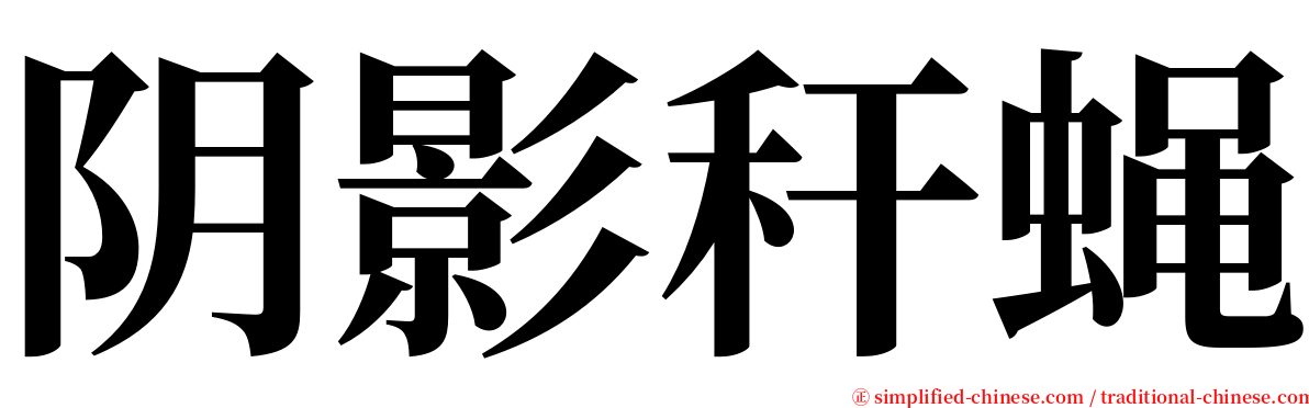 阴影秆蝇 serif font
