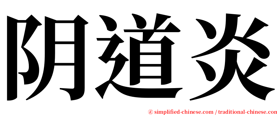 阴道炎 serif font